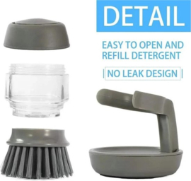 COCHO® Afwasborstel met zeepdispenser - Inclusief houder - Afwasborstel zeepreservoir - Hervulbaar - Zeep handborsel - Groen
