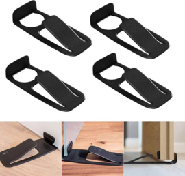 Deurstopper - Mat Zwart - Beschermrand - Staal - Deurstopper