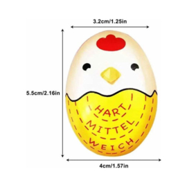 COCHO® Ei kookwekker - Egg timer - Eierwekker - Eierkoker - Eiertimer - Geel - Timer universeel