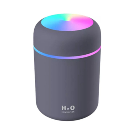 H2O Aroma Diffuser 300ML - USB Humidifier - Luchtbevochtiger Met ultrasone - Wit met led-verlichting - Voor kantoor, thuis, in de auto
