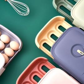 EGG BOX - Opbergbox Eierhouder Eierdoos Koelkast Organizer - Blauwe Ei