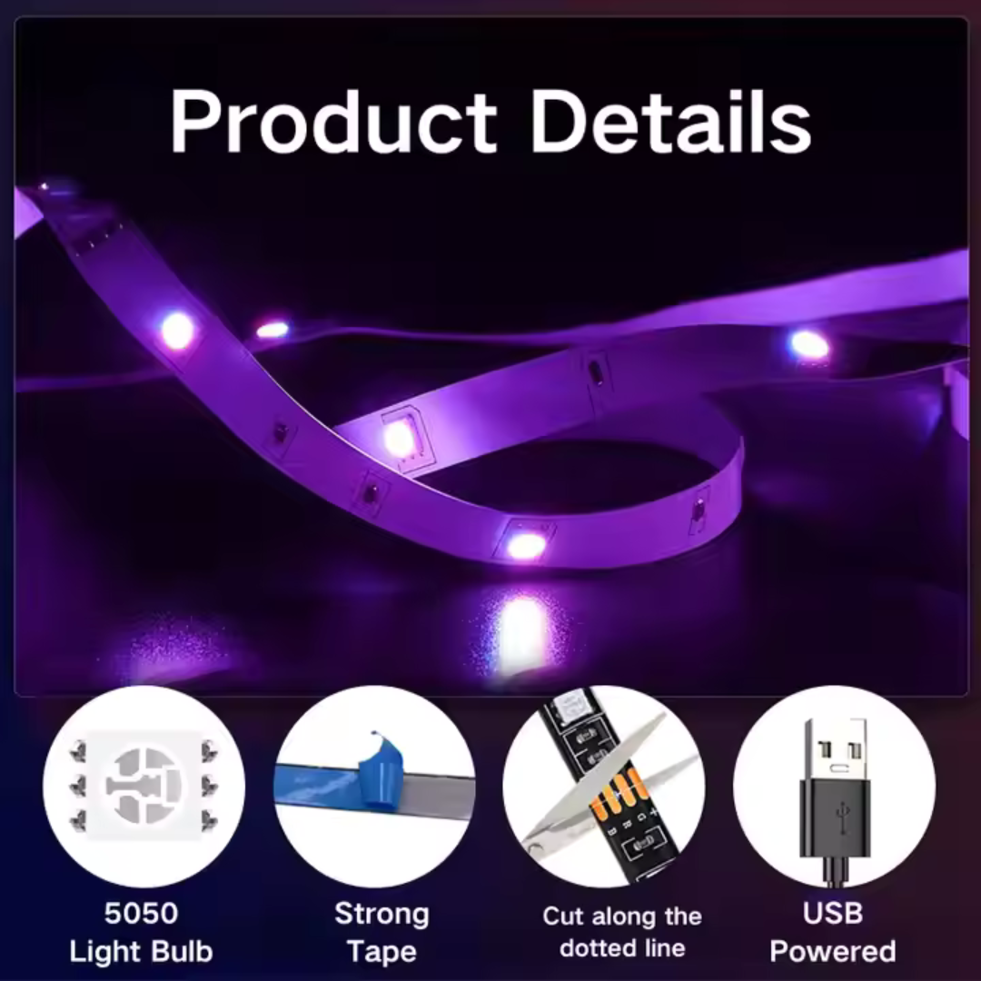 Led Strip 16 RGB Kleuren WIFI Colorful 5 Meter Ledstrip - Afstandsbediening