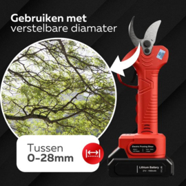 COCHO® Elektrische Snoeischaar - Snoeizaag met 2X Accu - Heggenschaar