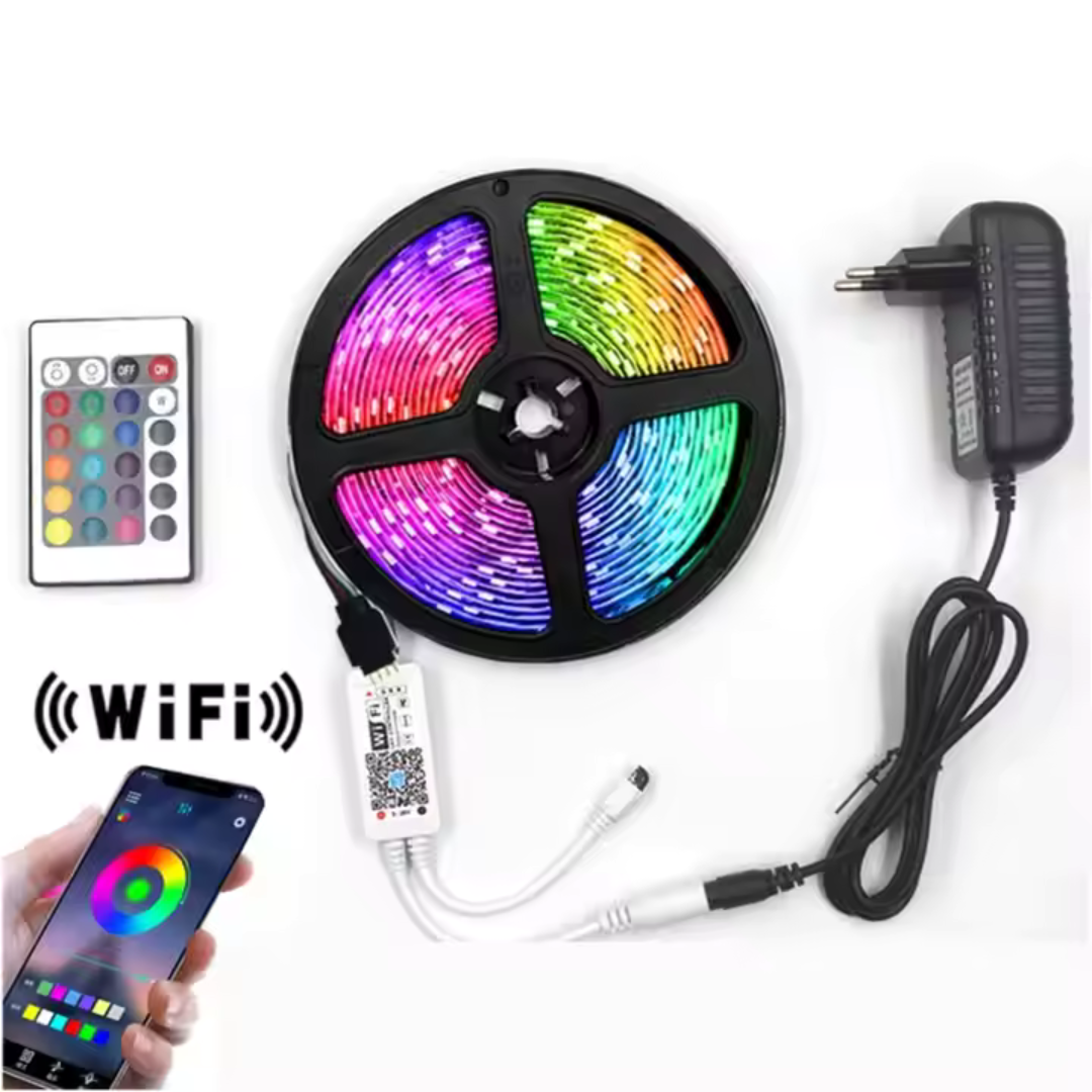 Led Strip 16 RGB Kleuren WIFI Colorful 5 Meter Ledstrip - Afstandsbediening