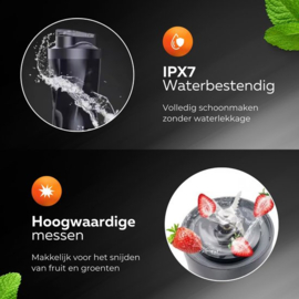 COCHO® Blender To Go Kies een Kleur - Smoothie Maker 650ML - Oplaadbare Mini Blender - Smoothies & Shakes - Draadloos & Draagbaar - Fruit Mixer - USB Oplaadbaar