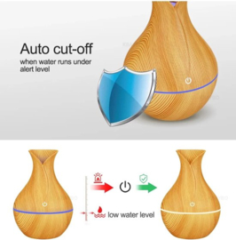 Aroma Diffuser 240ML - Luchtbevochtiger – Verdamp Olie Diffuser - Luchtbevochtiger – Verdamper – Aromatherapie - Geurverspreider - Vlam effect