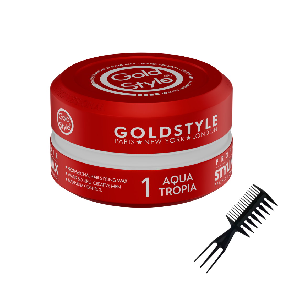 Gold Style Hair Wax 01 AQUA TROPIA  + Een Styling Kan Gratis