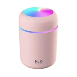 H2O Aroma Diffuser 300ML - USB Humidifier - Luchtbevochtiger Met ultrasone - Wit met led-verlichting - Voor kantoor, thuis, in de auto