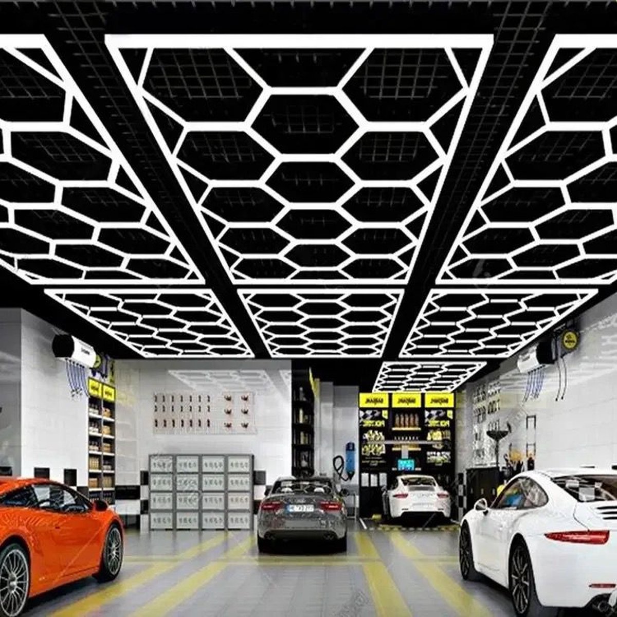 NEW Rebel Hexagon led - Kapper verlichting - Hexagon led panelen - Hexagon led garage - Spieder Verlichting- Garage verlichting