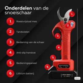 COCHO® Elektrische Snoeischaar - Snoeizaag met 2X Accu - Heggenschaar