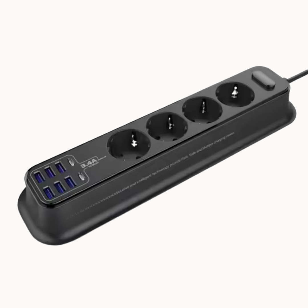 SWISS MGC-21330 – 12-in-1 Smart Power Hub met USB & Type-C – Zwart