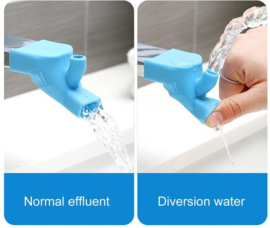 Kraan Opzetstuk Blauw - kraanverlenger - Opzetkraan kraanslang - Waterbesparende Spoelkraan - Keukenkraan