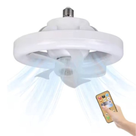 COCHO® Plafondventilator Met Afstandsbediening - Plafondventilator - Inbouwventilator, 25,5 cm, Dimbaar Met Afstandsbediening - Intelligente Kleurverandering Met 3 Lampen En 3 Snelheden Voor Slaapkamer