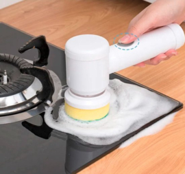 COCHO® Elektrische Reinigingsborstel 5 Verschillende Opzetborstels - Schoonmaak borstel - Schrobber - Multifunctioneel - Oplaadbaar - Draadloos -
