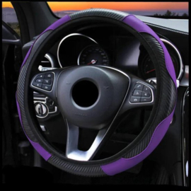 COCHO® Auto Stuurhoes - Steering Covers Geschikt 37-38Cm Auto Decoratie Koolstofvezel - Kies een Kleur