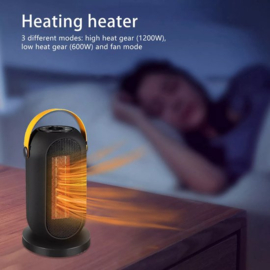Elektrische kachel – 3 standen – Ventilatorkachel - Met omvalbeveiliging en oververhittingsbeveiliging - Draaifunctie - Verwarming - wit /1500W