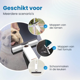 COCHO® Multifunctionele Mini Mop - Dweilsysteem - Mini Dweil - Raamwisser - Vloertrekker - Vloerwisser