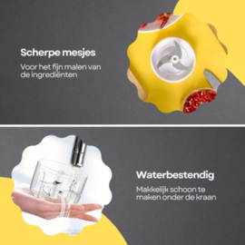 COCHO® Hakmolen elektrische - USB oplaadbal - Mini Portable Chopper - 250ml - Kies een Kleur  - Groentesijder