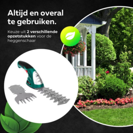COCHO® Heggenschaar Accu - heggenschaar electrisch - Heggenschaar - Klein - Groen - Grastrimmer - Grasschaarmes