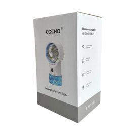 COCHO® Pro Mini Aircooler Met Water 420ML - LED 7 Kleuren - 3 Snelheden - Timerfunctie 2-4 uur - Draagbare Airconditioning - Luchtkoeler - 4-in-1 Luchtkoeler - Mini Airconditioning - Ventilator - Pro Mobiele Airconditioning