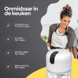 COCHO® Hakmolen elektrische - USB oplaadbal - Mini Portable Chopper - 250ml - Kies een Kleur  - Groentesijder