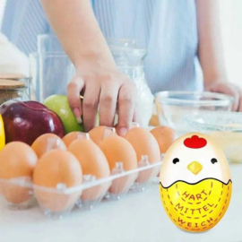 COCHO® Ei kookwekker - Egg timer - Eierwekker - Eierkoker - Eiertimer - Geel - Timer universeel