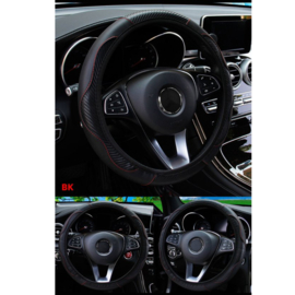 COCHO® Auto Stuurhoes - Steering Covers Geschikt 37-38Cm Auto Decoratie Koolstofvezel - Kies een Kleur