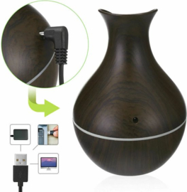 Aroma Diffuser 240ML - Luchtbevochtiger – Verdamp Olie Diffuser - Luchtbevochtiger – Verdamper – Aromatherapie - Geurverspreider - Vlam effect