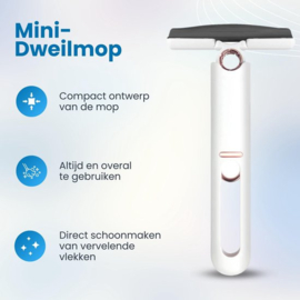 COCHO® Multifunctionele Mini Mop - Dweilsysteem - Mini Dweil - Raamwisser - Vloertrekker - Vloerwisser