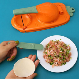 2-in-1 Dumpling Maker Groen - Deeg Pers & Knoedelvorm - Ook voor Pastei, Empanada en Ravioli - Dumplings Machine