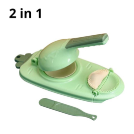 2-in-1 Dumpling Maker Groen - Deeg Pers & Knoedelvorm - Ook voor Pastei, Empanada en Ravioli - Dumplings Machine