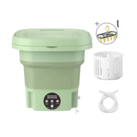 Mini wasmachine 8L - Met Droogrek - Camping wasmachine - Opvouwbare wasmachine - Handwasmachine - Fruitwasser - Kampeer wasmachine - Wasdroger