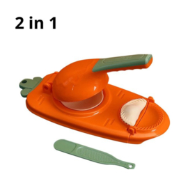 2-in-1 Dumpling Maker Groen - Deeg Pers & Knoedelvorm - Ook voor Pastei, Empanada en Ravioli - Dumplings Machine