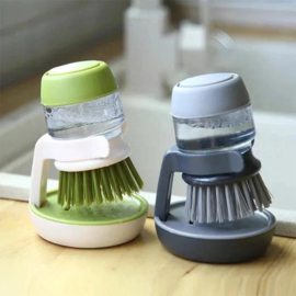 COCHO® Afwasborstel met zeepdispenser - Inclusief houder - Afwasborstel zeepreservoir - Hervulbaar - Zeep handborsel - Groen