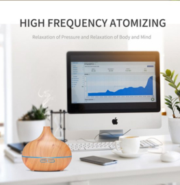 Aroma Diffuser 550ML en Afstandsbediening - Luchtbevochtiger – Aromatherapie - Geurverspreider