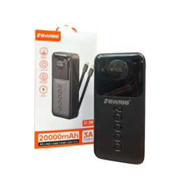 Powerbank 20.000mAh - Powerbanks - 22,5W Snellader voor 2 apparaten tegelijk opladen - Noodpakket - Quick Charge met Led Display - Powerbank