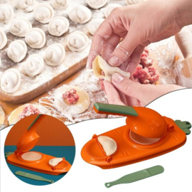 2-in-1 Dumpling Maker Groen - Deeg Pers & Knoedelvorm - Ook voor Pastei, Empanada en Ravioli - Dumplings Machine