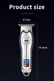 Kemei Professionele Tondeuse - Draadloze Tondeuse - Tondeuse Mannen - Tondeuse hoofdhaar - Haartrimmer - Zilver - Tondeuses - Trimmer Mannen