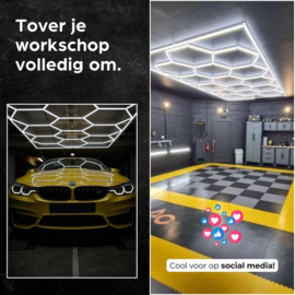 NEW Rebel Hexagon led - Kapper verlichting - Hexagon led panelen -Garage verlichting - Auto verlichting - Kapsalon verlichting - Binnenverlichting - Energiezuinige verlichting - Fitness Led verlichting
