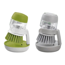 COCHO® Afwasborstel met zeepdispenser - Inclusief houder - Afwasborstel zeepreservoir - Hervulbaar - Zeep handborsel - Groen