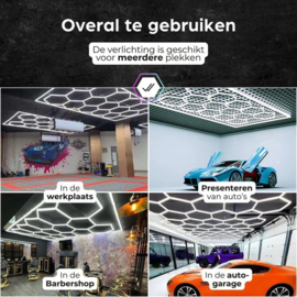 NEW Rebel Hexagon led - Kapper verlichting - Hexagon led panelen -Garage verlichting - Auto verlichting - Kapsalon verlichting - Binnenverlichting - Energiezuinige verlichting - Fitness Led verlichting