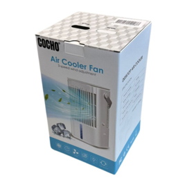 COCHO® Mini Aircooler Met Water 900ML - LED - Draagbare Airconditioning - Luchtkoeler - 4-in-1 Luchtkoeler - 120° Oscillatie - 3 Snelheden - Mini Airconditioning - Slaapkamer - Kantoor