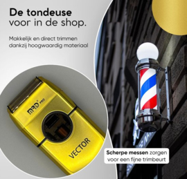 MRD® Pro Vector Professional Shaver Scheerapparaat Voor Kappers - Shaver - Kapper Scheerapparaat - Scheerapparaat Mannen - Scheerapparaat Vrouw - Zakformaat - Scheren - Scheerapparaat Hoofd