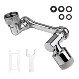 COCHO® Kraanverlengstuk - RVS - 1080 Graden Draaibaar - Kraankop - Opzetstuk - Sproeikop - Keuken - Badkamer - Douche - Roterend - Afwassen - Flexibel - Verloopstuk - Verlenger - Opzet - Roterend Opzetstuk Kraan 1080 graden