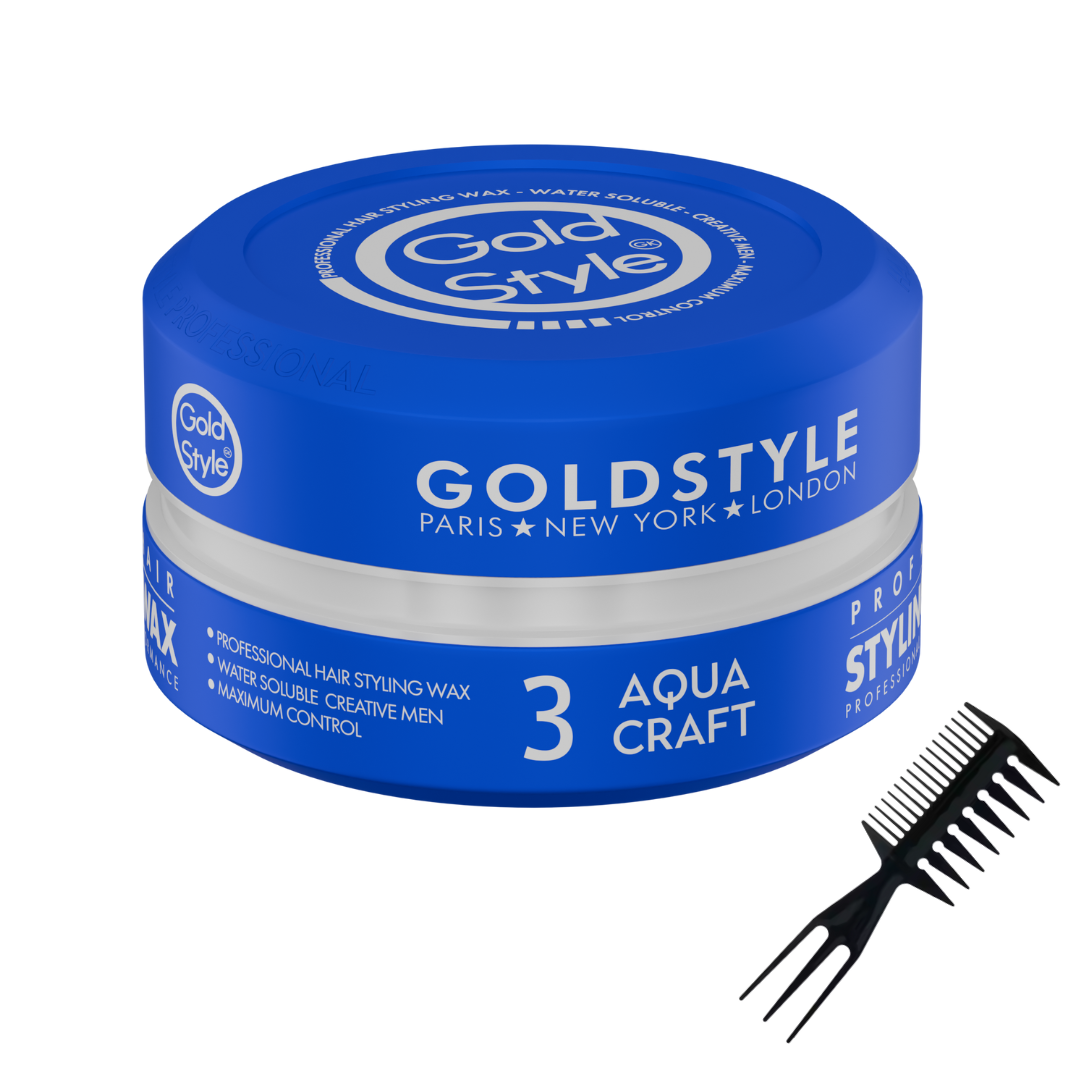 Gold Style Haar Wax Mannen - Gold Style 03 Aqua Craft Styling Wax
