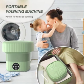 Mini wasmachine 8L - Met Droogrek - Camping wasmachine - Opvouwbare wasmachine - Handwasmachine - Fruitwasser - Kampeer wasmachine - Wasdroger