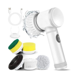 COCHO® Elektrische Reinigingsborstel 5 Verschillende Opzetborstels - Schoonmaak borstel - Schrobber - Multifunctioneel - Oplaadbaar - Draadloos -
