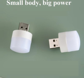 COCHO® Mini USB LED lamp wit - LED lampje - Nachtlampje - Wit - USB-A