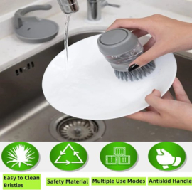 COCHO® Afwasborstel met zeepdispenser - Inclusief houder - Afwasborstel zeepreservoir - Hervulbaar - Zeep handborsel - Groen