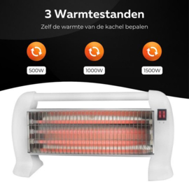 COCHO® Elektrische kachel 2 Standen Rood - Vrijstaand - Infrarood kachel - Infraroodkachel vrijstaand - Infrarood kachel - Straalkachel - Verwarming